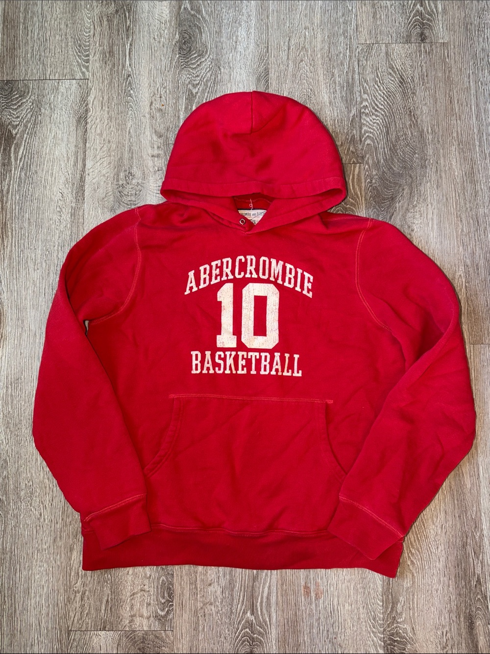 Abercrombie & Fitch Red pullover sweatshirt hoodie medium sweater casual